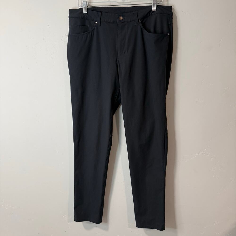 Lululemon Men's ABC Pant Slim Warpstreme Dark Charcoal Gray 34 Dress Office